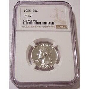1955 Washington Quarter Proof PF67 NGC